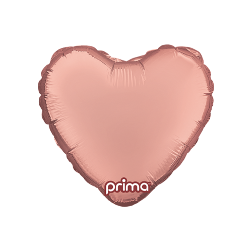 [PF-RGHT-9] 1 Poche De 6 Alu Coeur Rose Gold 9" - Prima