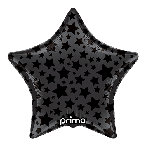 [PD-0034-18] 18" Star Black Shiny & Matte Stars - Prima