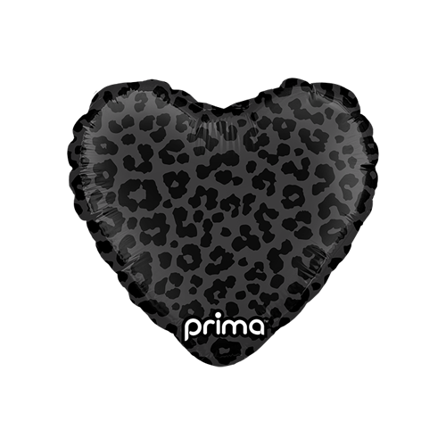 [PD-0030-9] 9" Coeur Black Shiny & Matte Leopard Print - Prima