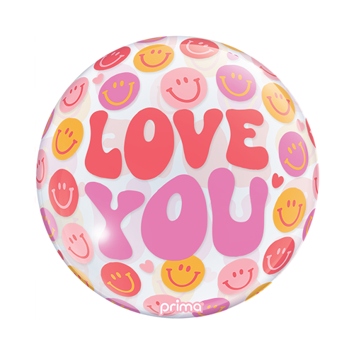 [PS-0169-10] 1 Sphère 10" Love you smile faces - Prima