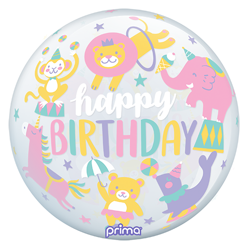 [PS-PCIR-20] 1 Sphère TM 20" Happy Birthday Pastel Circus - Prima