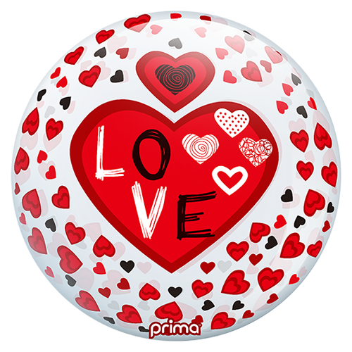 [PS-LVHT-22] 1 Sphère 20" Love Hearts - Prima