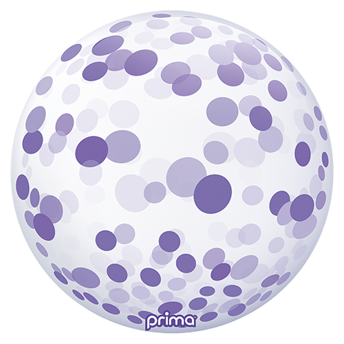 [PS-PRCF-22] 1 Sphère TM 20" Purple Confetti - Prima