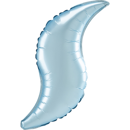 [4186299] 1 Alu Curve Satin Bleu 35" - Amscan