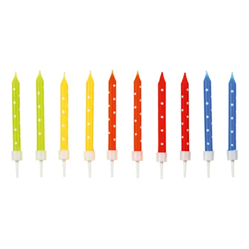 [9900924] Lot de 24 Bougies Spirale Assorties 6.3 Cm 