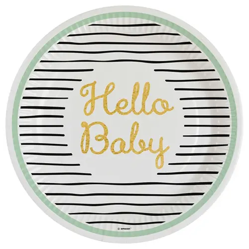 [9913150] Lot De 8 Assiettes 23Cm Hello Baby 