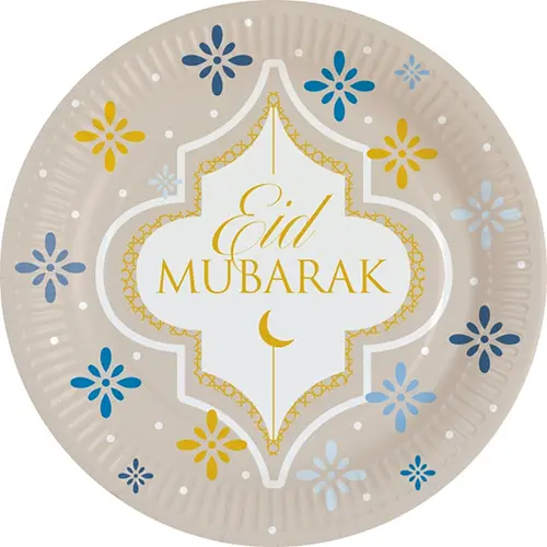 [9913388] Lot De 8 Assiettes 23Cm Eid Ramadan - FDS