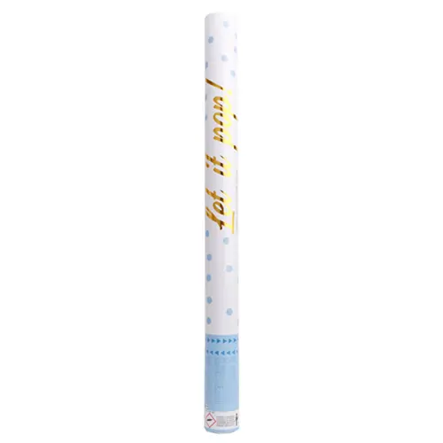 [9916468] 1 Canon Confettis Papier Rond Bleu 60cm - Amscan