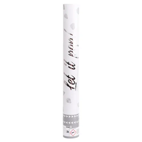 [9916483] 1 Canon Confettis Papier Pétales Blanc 40Cm - Amscan