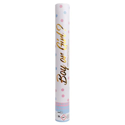 [9916487] 1 Canon Confettis Papier Rond Gender Reveal Boy Bleu 40Cm - Amscan
