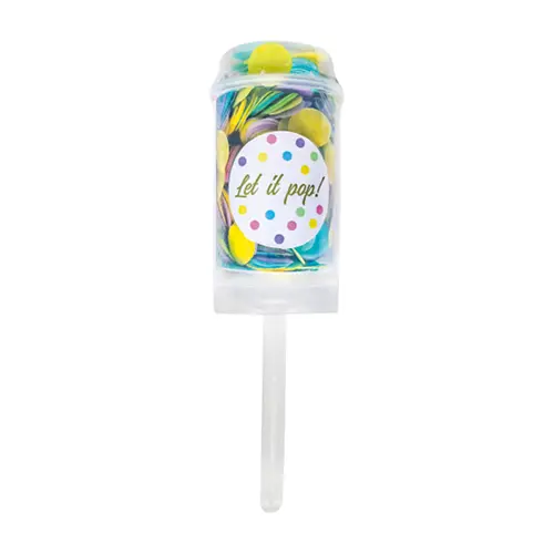 [9916664] 1 Popper Confettis Push Pop Round Paper Pastel - Amscan