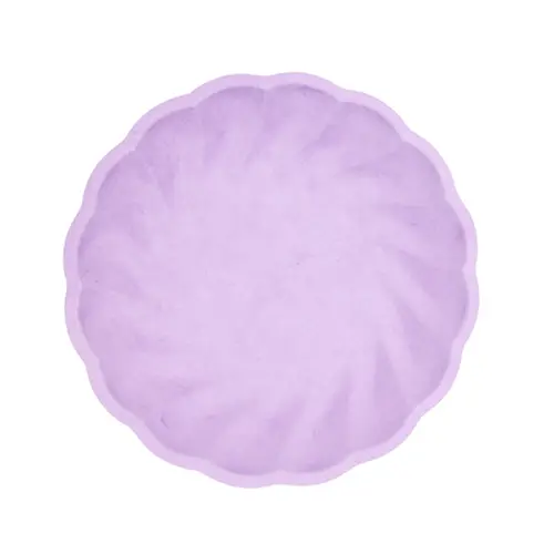 [9918253] Lot de 6 Assiettes Rondes Décor Violet 22.9cm