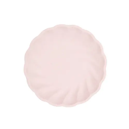 [9918255] Lot de 6 Assiettes Rondes Décor Rose 18.8cm