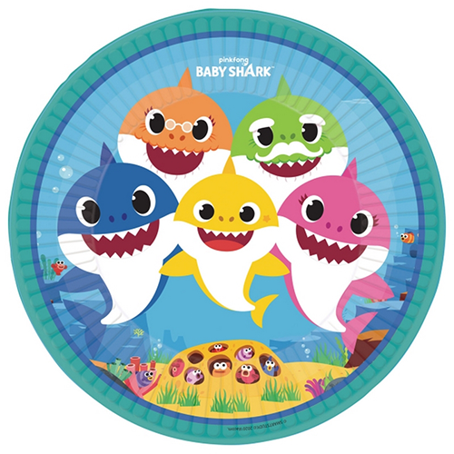 [9909039-66] Lot De 8 Assiettes 23Cm Baby Shark 