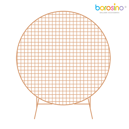 [B458A-2.0G] Arche Ronde Pleine Dorée En Métal 2M – Borosino - FDS