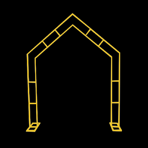 [B477-2025G] Porte Arche En Métal Dorée – Borosino - FDS