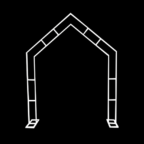[B477-2025W] Porte Arche En Métal Blanc – Borosino - FDS