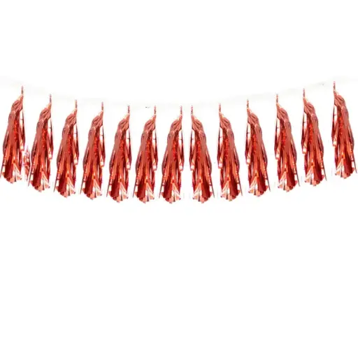 [B502-RG] Banner Pompoms Rose Gold - Borosino