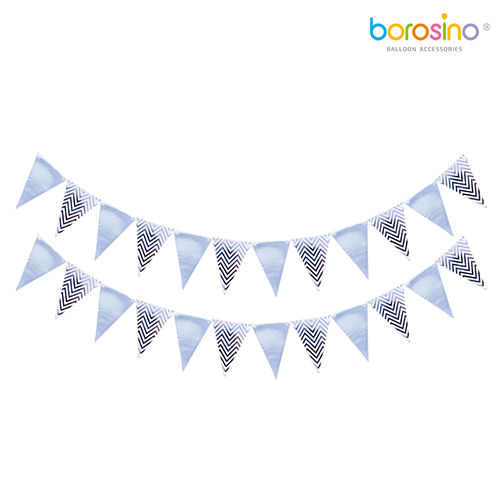 [B503S] Bannière Fanions Triangle Argent – Borosino - FDS