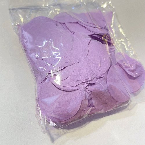 [B525BL] Confetti Papier 2.5Cm Lavande Sachet 14G - Borosino