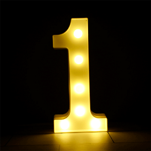[B909-1] Chiffre 1 Lumineux Led – Borosino