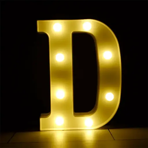 [B926-D] Lettre D Lumineuse Led – Borosino