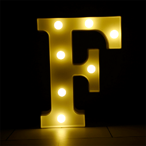[B926-F] Lettre F Lumineuse Led – Borosino