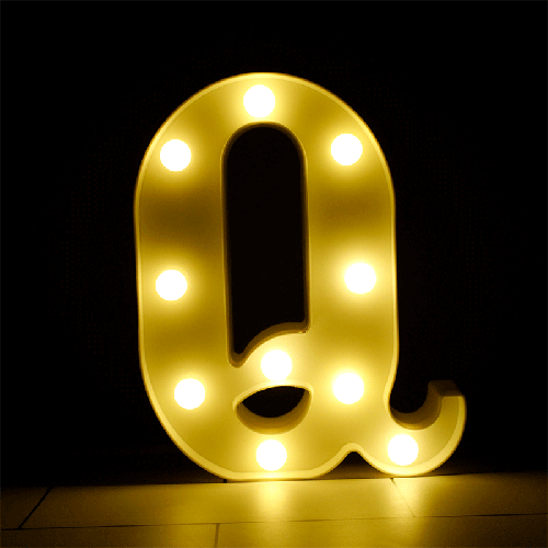 [B926-Q] Lettre Q Lumineuse Led – Borosino