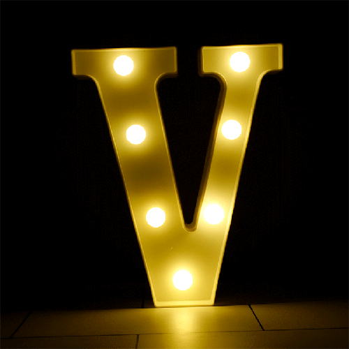 [B926-V] Lettre V Lumineuse Led – Borosino