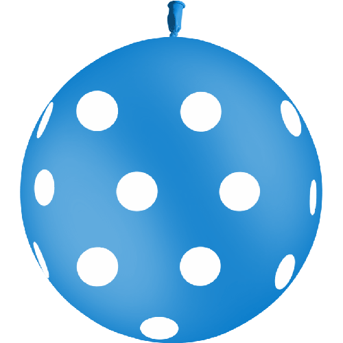 [T3-81P34] 1 Bal 3' HG3 Pois Bleu Roi  - FDS