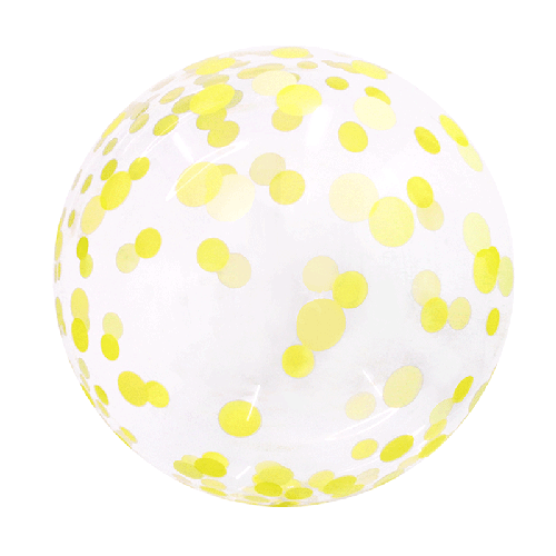 [BBQ006-6] Confetti Bubble 18" Jaune - FDS