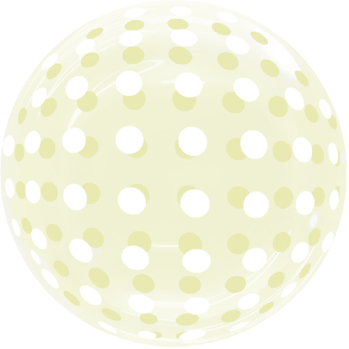 [BBQ007-6] Dots Bubble 18" Jaune - FDS