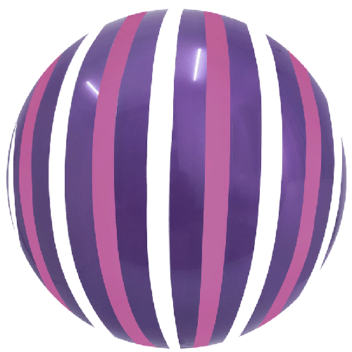 [BBQ008-16] Stripe Bubble 18" Violet Rose - FDS