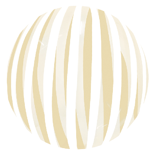 [BBQ008-17] Stripe Bubble 18" Doré
