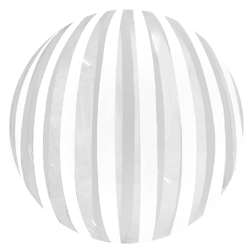 [BBQ008-18] Stripe Bubble 18" Argent - FDS