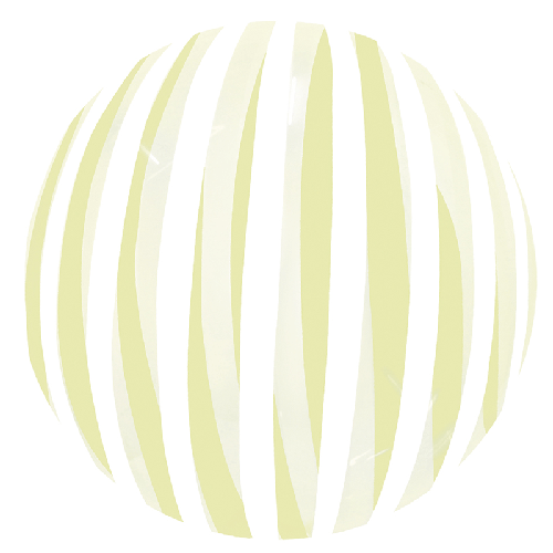 [BBQ008-7] Stripe Bubble 18" Cristal Jaune - FDS