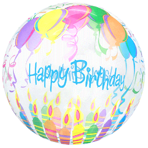 [BBQ010-11] Printed Bubble 20" Birthday - FDS
