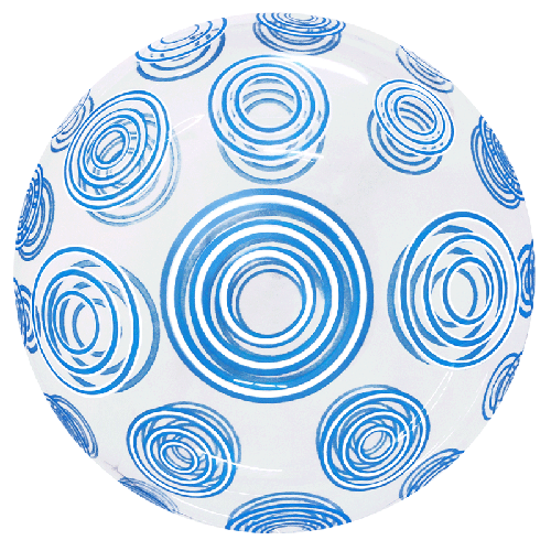 [BBQ010-18] Printed Bubble 20" Bleu Swirls - FDS
