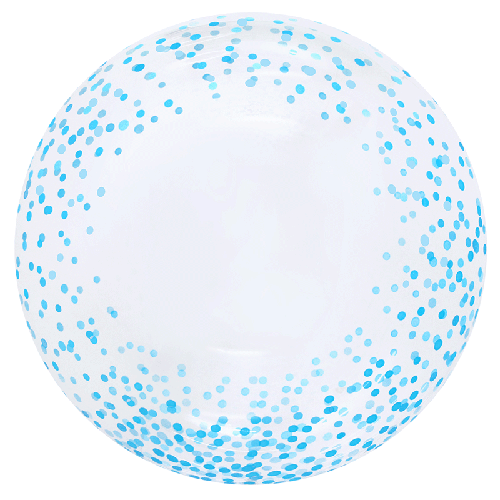 [BBQ010-30] Printed Bubble 20" Bleu dots - FDS