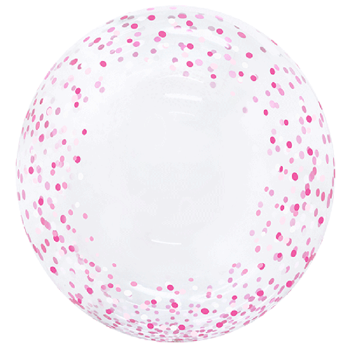 [BBQ010-31] Printed Bubble 20" Rose Dots - FDS