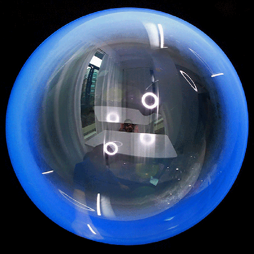 [BBQ013-7] Gradient Donut Bubble 18" Dark Bleu - FDS