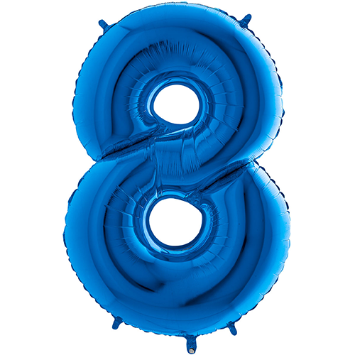 [G008B-P] Chiffre '8' Bleu 40" - Grabo