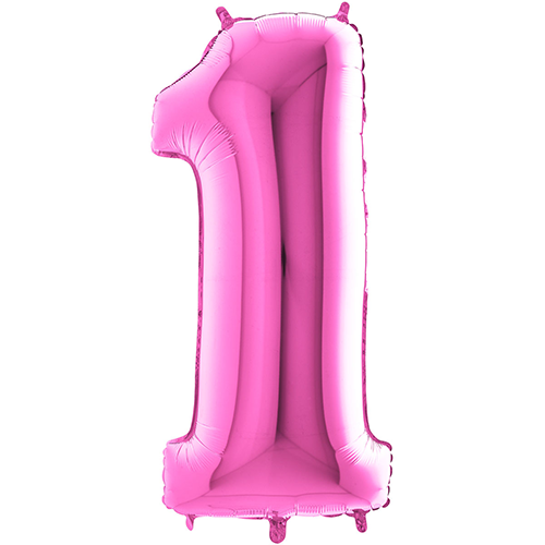 [G011F-P] Chiffre '1' Fushia 40" - Grabo