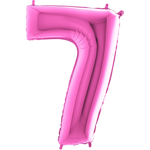 [G017F-P] Chiffre '7' Fushia 40" - Grabo