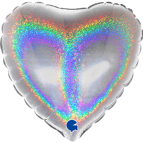 [G04069GHS] Coeur Holo Silver 4" Vrac - Grabo