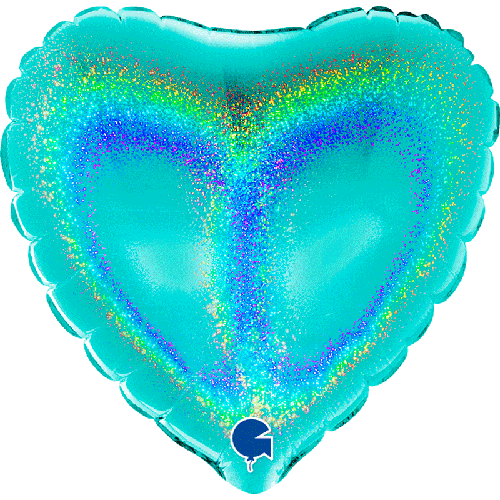 [G04077GHTI] Coeur Holo Tiffany 4" Vrac - Grabo