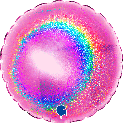 [G04161GHF] Rond Holo Fuchsia 4" Vrac - Grabo