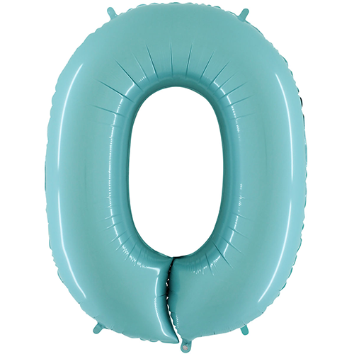 [G060PB-P] Chiffre '0' Pastel Bleu 40" - Grabo