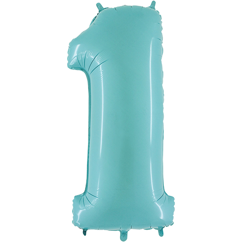 [G061PB-P] Chiffre '1' Pastel Bleu 40" - Grabo