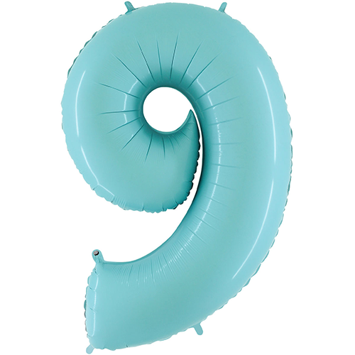 [G069PB-P] Chiffre '9' Pastel Bleu 40" - Grabo